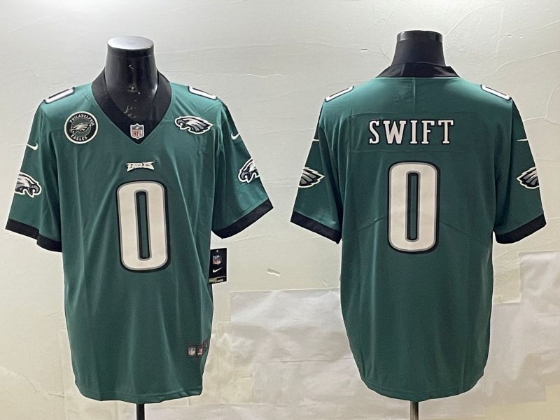 Men Philadelphia Eagles #0 Swift Green Second generations 2025 Nike Vapor Limited NFL Jersey style 209->philadelphia eagles->NFL Jersey
